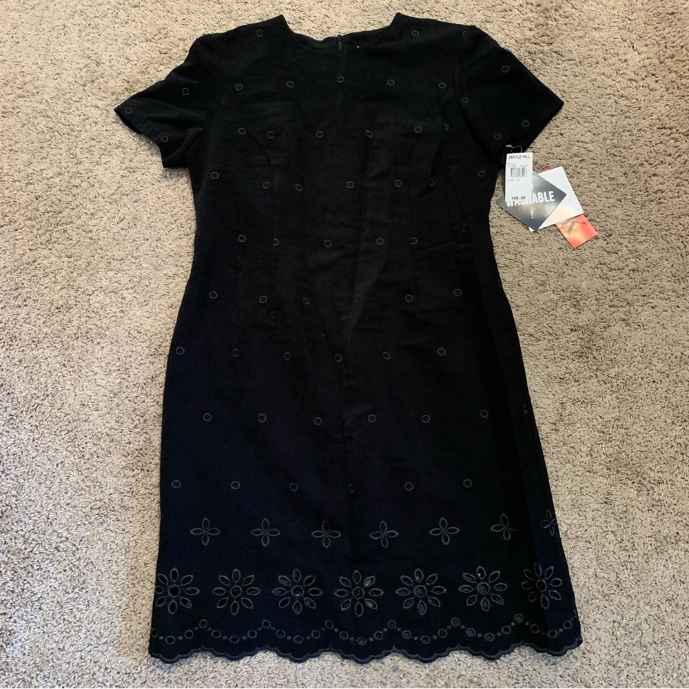 NWT R&K Originals Black Cut-Out Dress 12 Petite